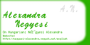 alexandra negyesi business card